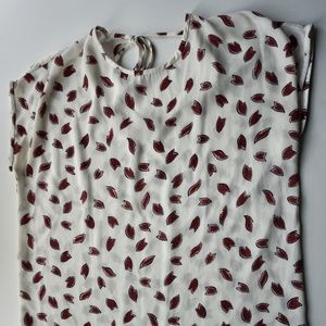 LOFT White & Paisley Blouse - Size XS